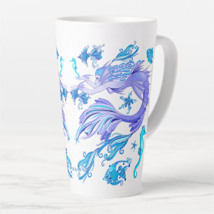 Tasse Latte Mystic Fairy Purple Créature Carreaux en céramique