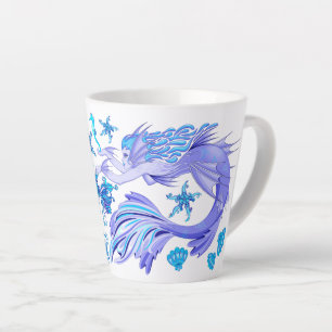 Tasse Latte Mystic Fairy Purple Créature Carreaux en céramique