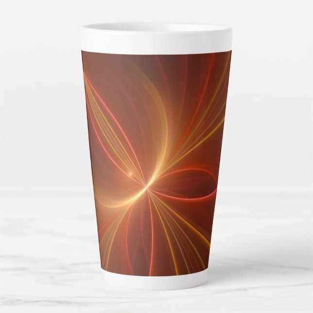 Tasse Latte Mystique Abstrait Fractal Art Moderne Couleurs cha (Devant)
