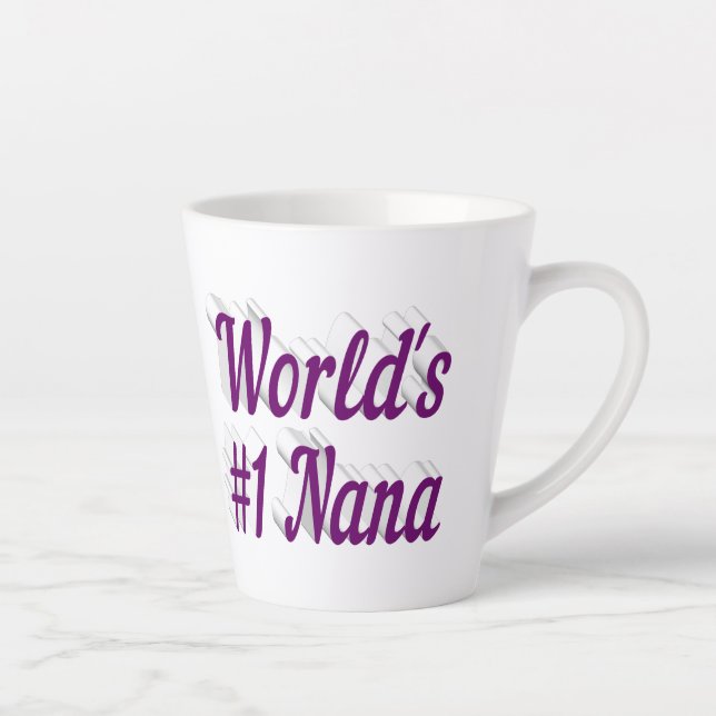 Tasse Latte Nana violet texte Fête des mères (Droite)