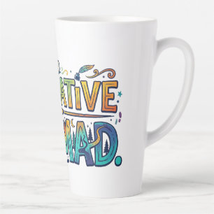 Tasse Latte Narrative Nomad – Graphisme de récits vagabonds 