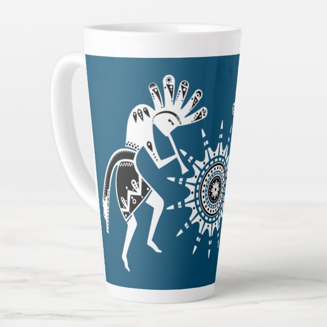 Tasse Latte Native Americans Culture - Sun Dancing Kokopelli (Angle gauche)