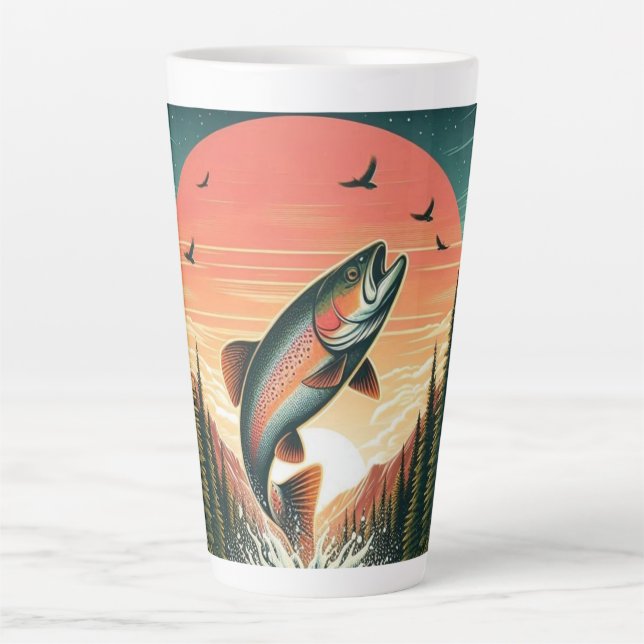 Tasse Latte Nature extérieure de la truite (Devant)
