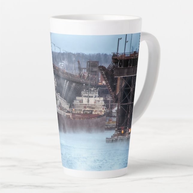Tasse Latte Navire Philip R Clarke Deux Ports Minnesota (Angle droit)