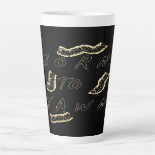 Tasse Latte Né À Yawn Goth Type Design Qui Fine