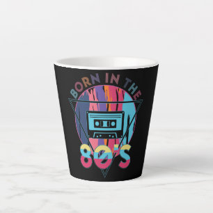 Tasse Latte Né dans la bande de cassette Vintage des années 80