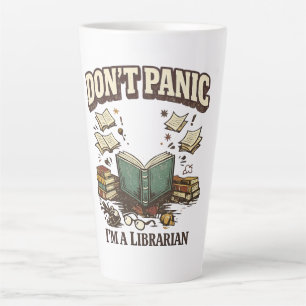 Tasse Latte Ne paniquez pas, je suis bibliothécaire, conceptio