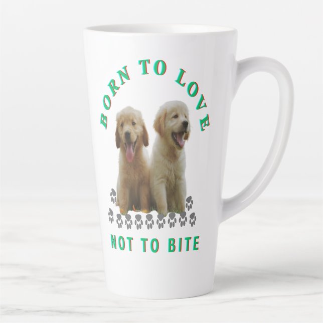 Tasse Latte Né pour aimer, pas pour mordre (Droite)