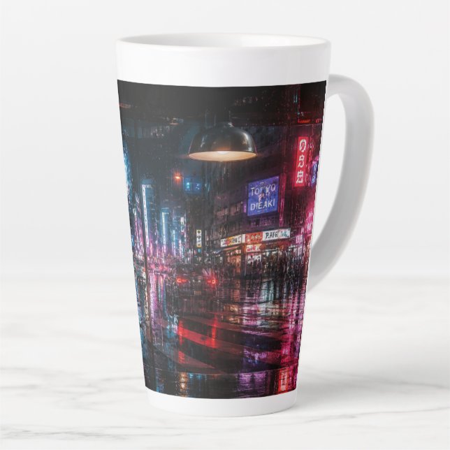 Tasse Latte Neon Moderne Lumineux (Angle droit)