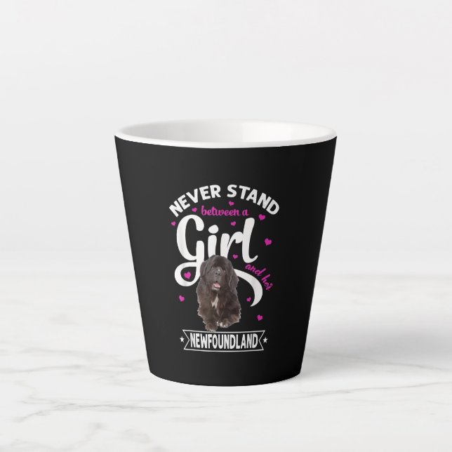 Tasse Latte Never a between a girl and her newfoundland (Devant)