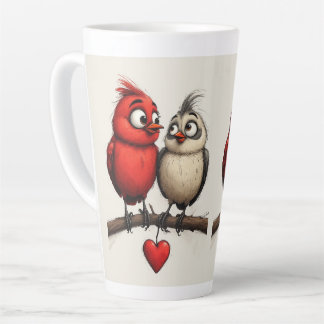 Tasse Latte New Year, Love, Birds