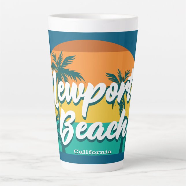 Tasse Latte Newport Beach Californie (Devant)