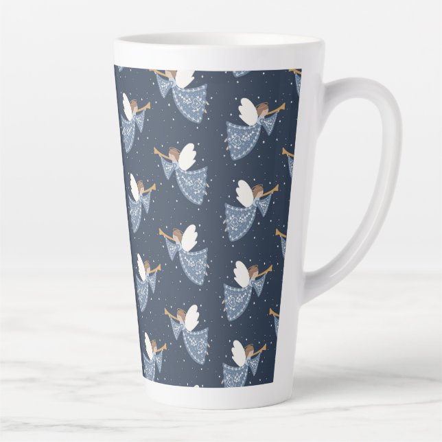 Tasse Latte Noël Angel Paix sur Terre Fête de Noël (Droite)