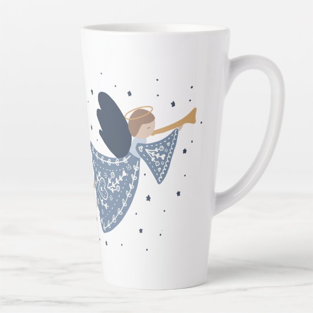 Tasse Latte Noël Angel Paix sur Terre Fête de Noël (Droite)