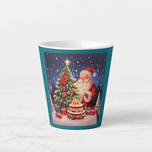 Tasse Latte Noël Anniversaire 10 (Devant)