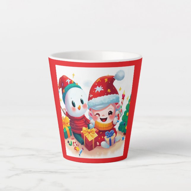 Tasse Latte Noël Anniversaire 5 (Devant)