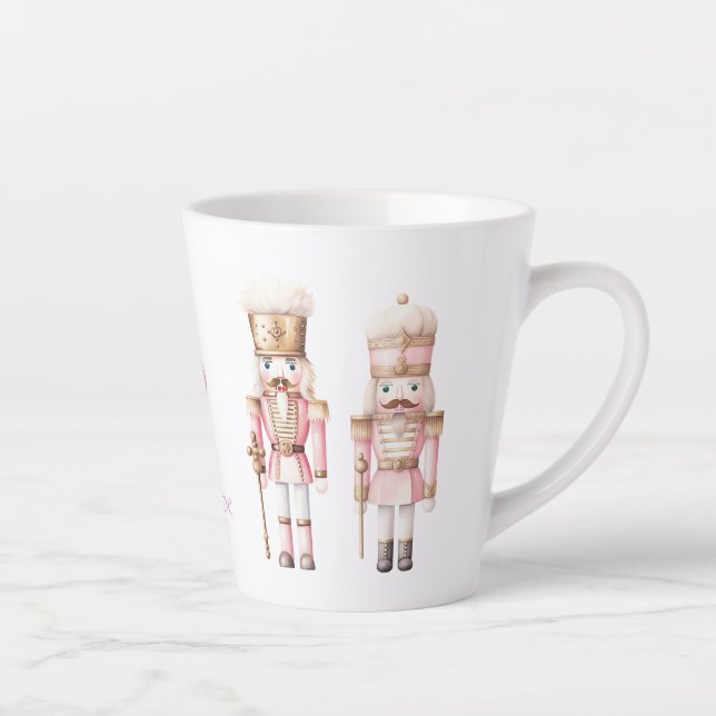 Tasse Latte Noël Casse-Noisette Rose (Droite)