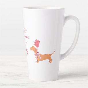 Tasse Latte Noël Chien Dachshund