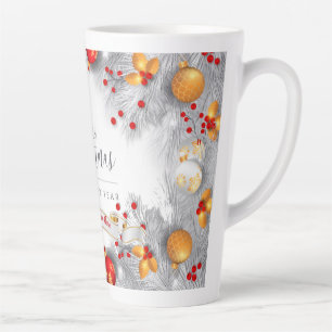 Tasse Latte Noël des baies congelées (couverture complète)