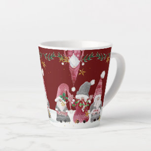 Tasse Latte Noël Gnomes Bourgogne Amour Joie Paix Folio