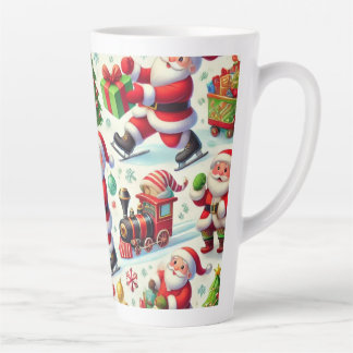 Tasse Latte Noël le plus heureux père Noël