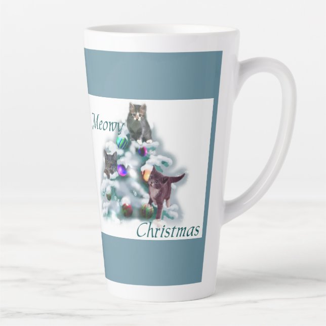 Tasse Latte Noël Meowy (Droite)