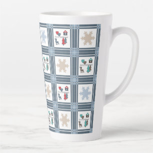 Tasse Latte Noël, nouvelle année, cerf