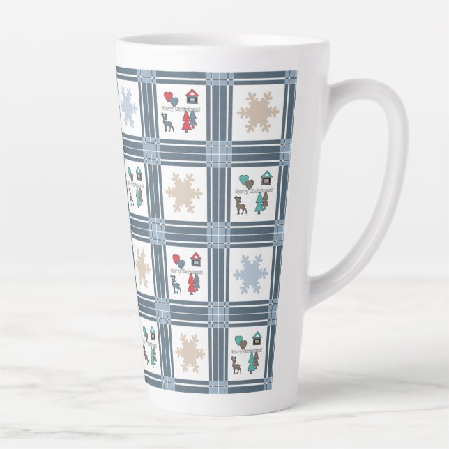 Tasse Latte Noël, nouvelle année, cerf (Droite)