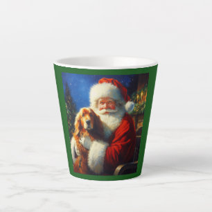 Tasse Latte Noël Père Noël avec Chiens 4