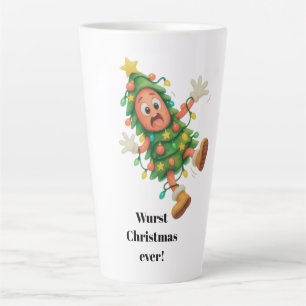 Tasse Latte Noël saucisson le pire ! Drôle de salami