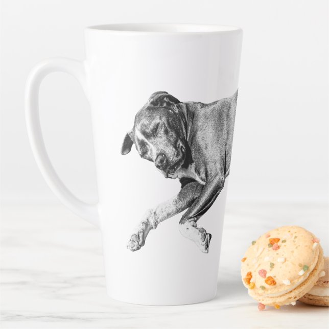 Tasse Latte Noël Sieste, Paix de Mixage de Pitbull (En situation)