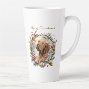 Tasse Latte Noël Vizsla