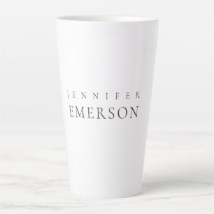 Tasse Latte Noir blanc minimaliste moderne simple