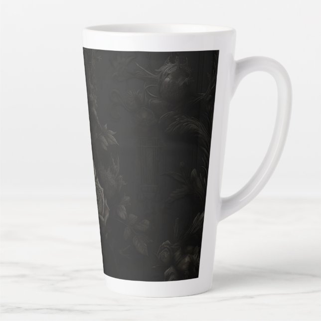 Tasse Latte Noir sur noir (Droite)