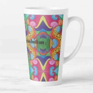 Tasse Latte Noix de coco psychédélique