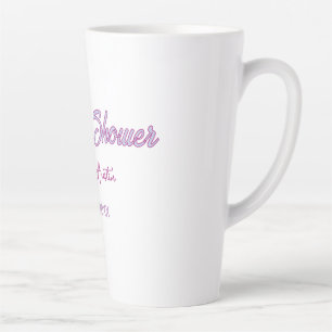 Tasse Latte nom de douche de couple date gris tendance simple