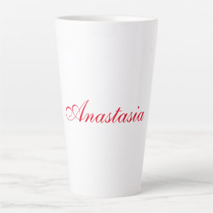 Tasse Latte Nom d'écriture professionnelle classique personnal