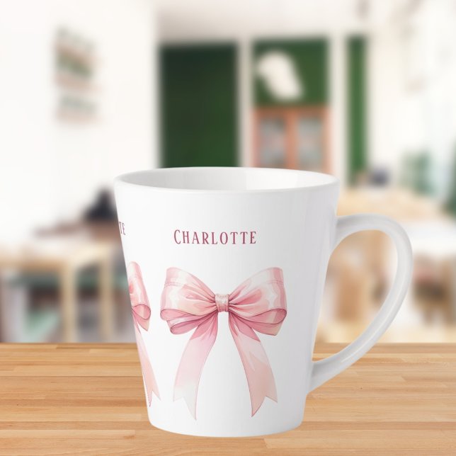 Tasse Latte Nom du script des arcs roses (Créateur téléchargé)