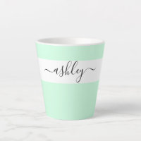 Nom élégant dans la typographie de script Mint Gre