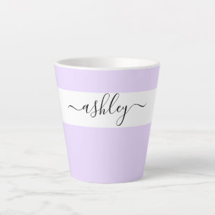 Tasse Latte Nom élégant dans le prêteur de typographie de s