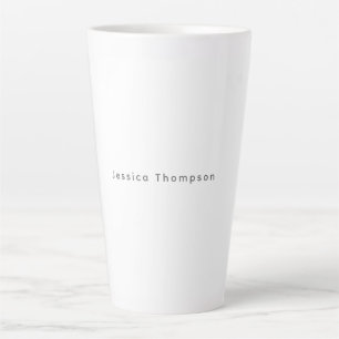 Tasse Latte Nom Élégant Moderne Simple et Professionnel
