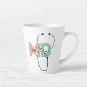 Tasse Latte Nom MD Retro Médicale Retro personnalisé