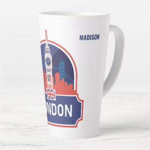 Tasse Latte Nom personnalisé Londres