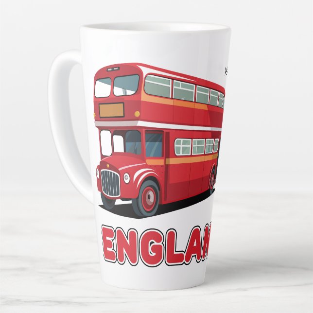 Tasse Latte Nom personnalisé Londres Angleterre (Angle gauche)