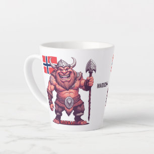 Tasse Latte Nom personnalisé Norwegian Troll