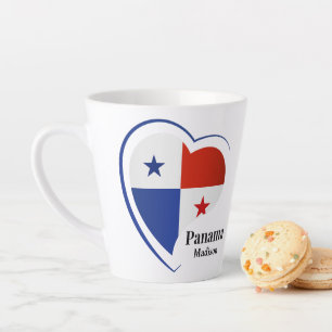 Tasse Latte Nom personnalisé Panama Love