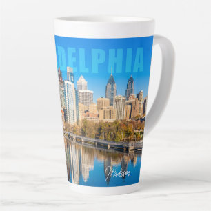 Tasse Latte Nom personnalisé Philadelphia Pennsylvanie
