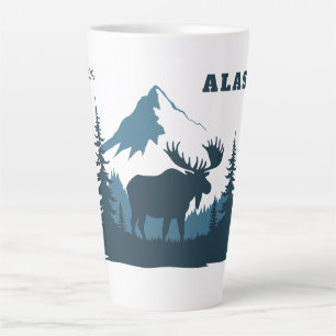 Tasse Latte Nom personnalisé & Texte ALASKA