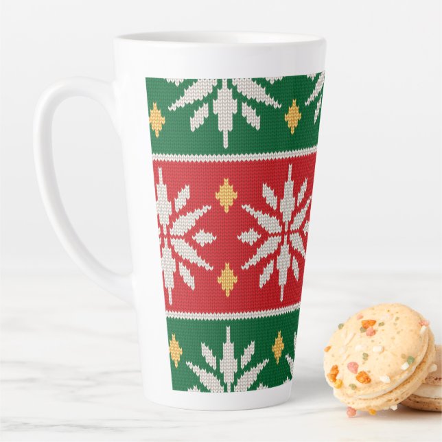 Tasse Latte Nordic Noel Knit (En situation)