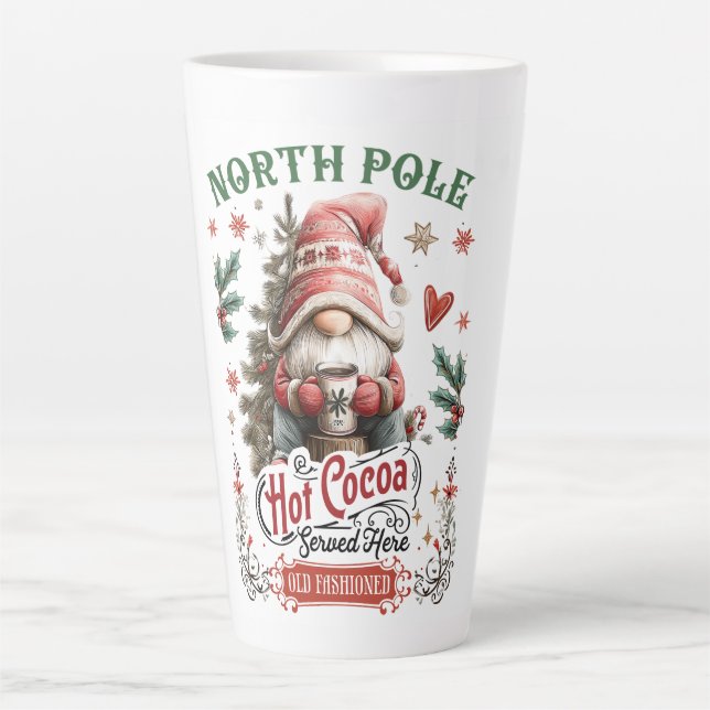 Tasse Latte North Pole Hot Cocoa – Gnome-Style  (Devant)
